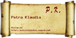 Petra Klaudia névjegykártya